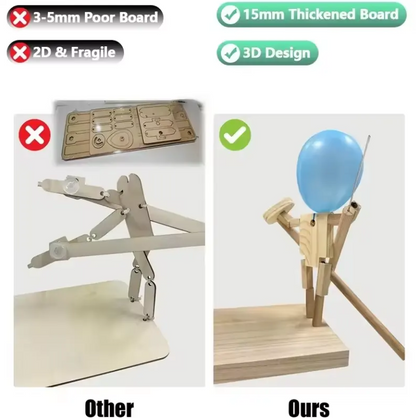 Marionetas de esgrima de madera