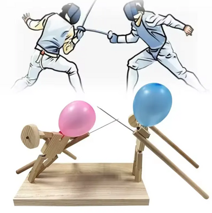Marionetas de esgrima de madera