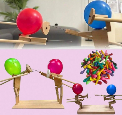 Marionetas de esgrima de madera