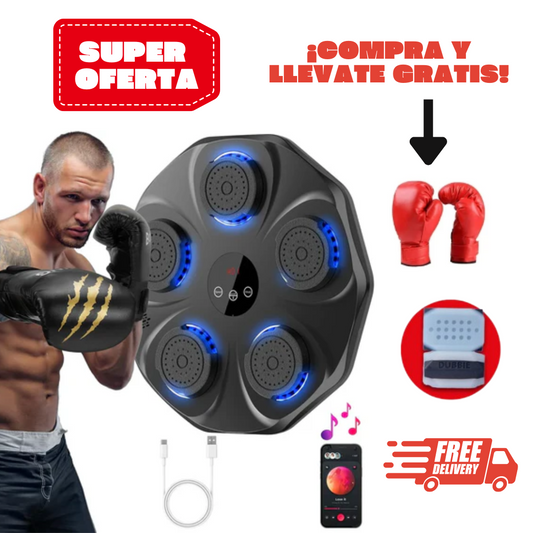 Máquina de Boxeo Inteligente con Música + Guantes y Ejercitadores de Mandibula GRATIS