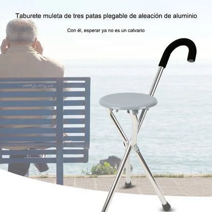 Bastón Con Asiento Plegable