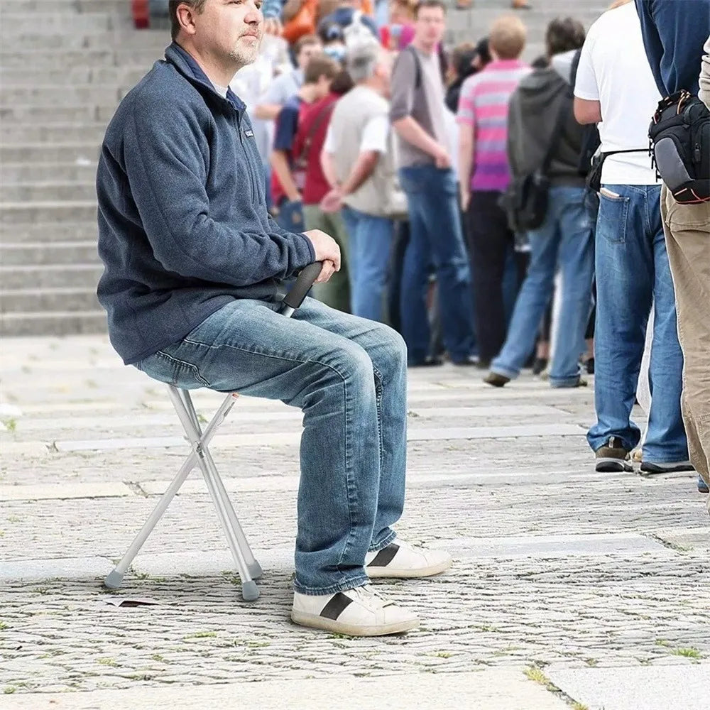 Bastón Con Asiento Plegable