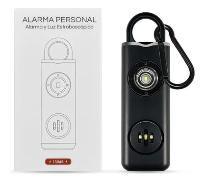 Alarma Personal Llavero 130db Con Luz Estroboscópica Recarga
