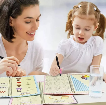 Set De 4 Cuadernos De Caligrafía Con Tinta Mágica