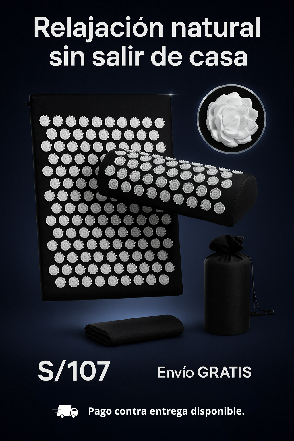 Alfombra y Cojín de Acupresión