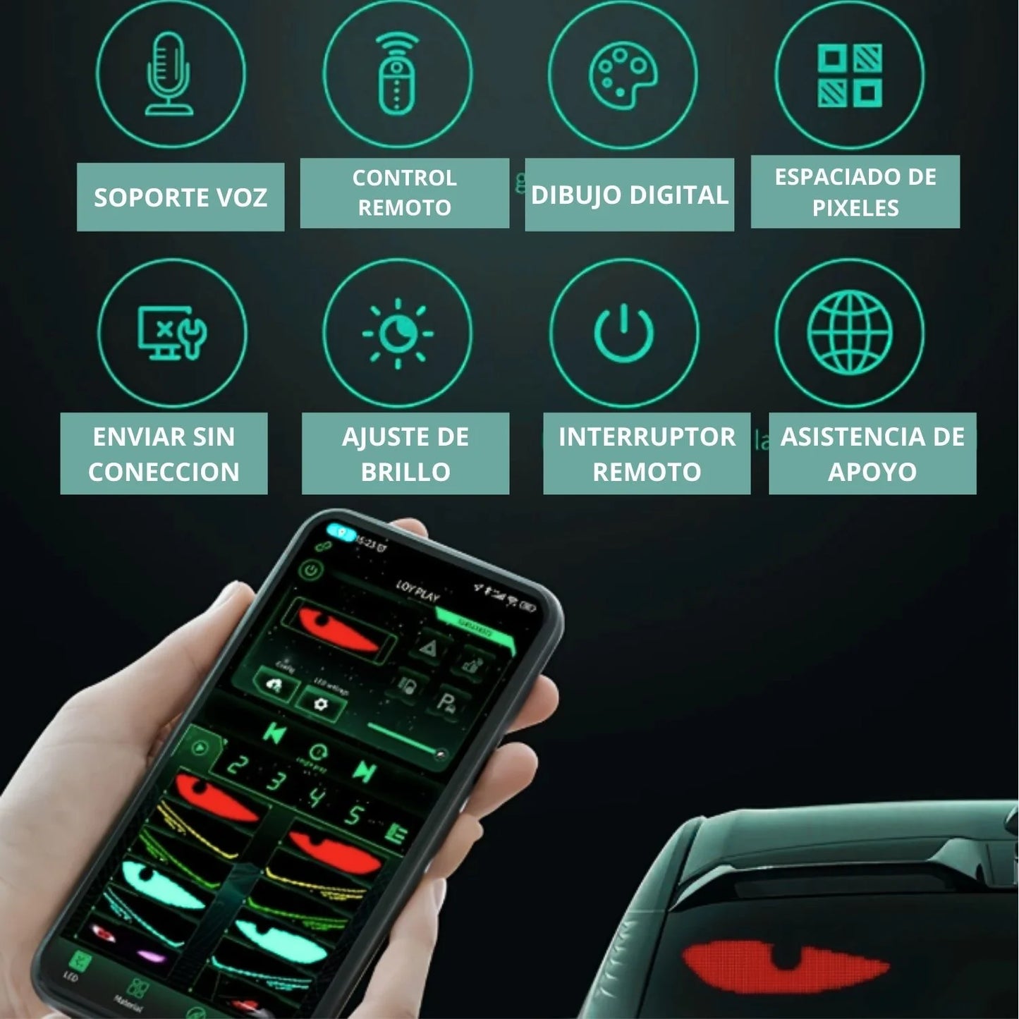 Pantalla LED (motos, autos, camionetas y camiones)