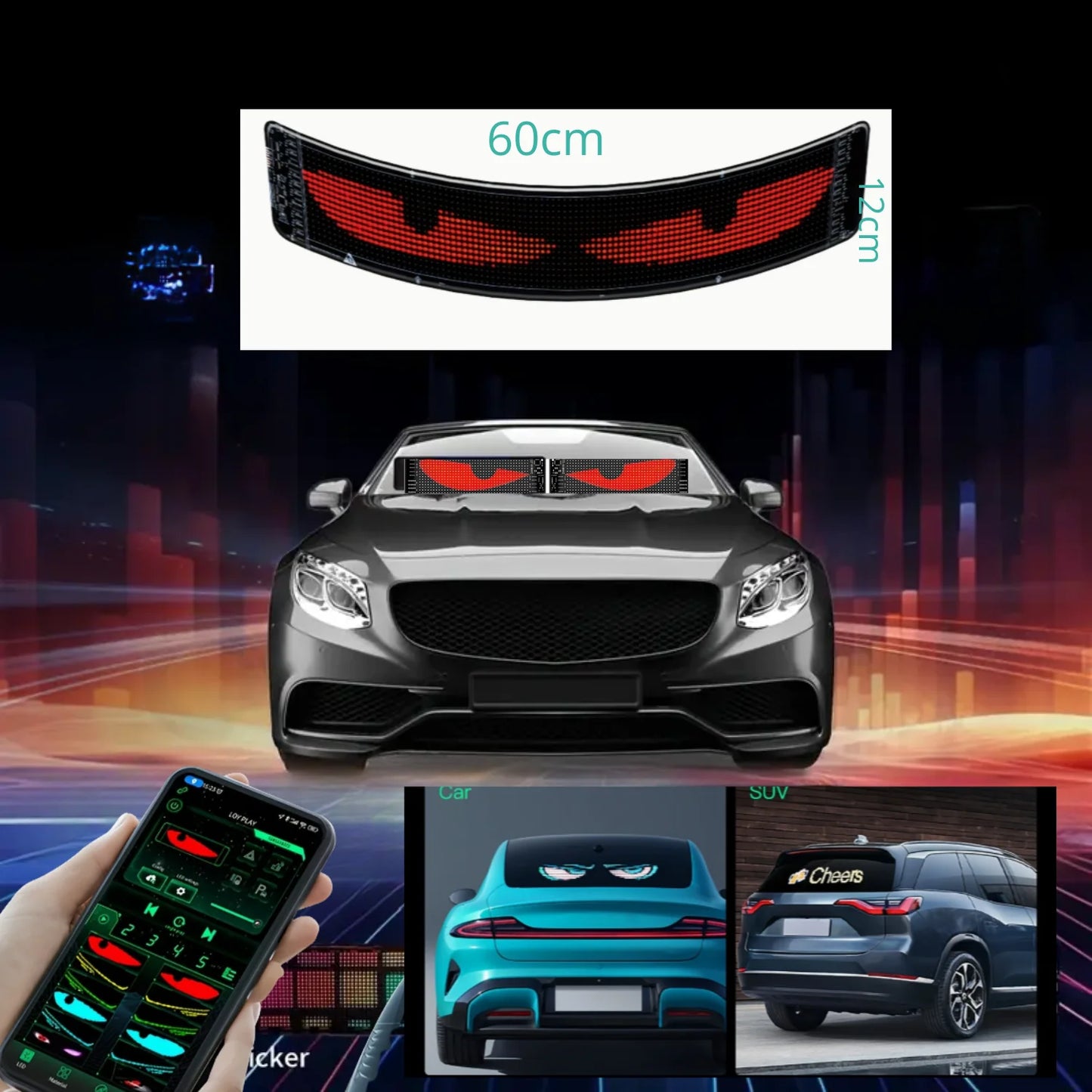 Pantalla LED (motos, autos, camionetas y camiones)