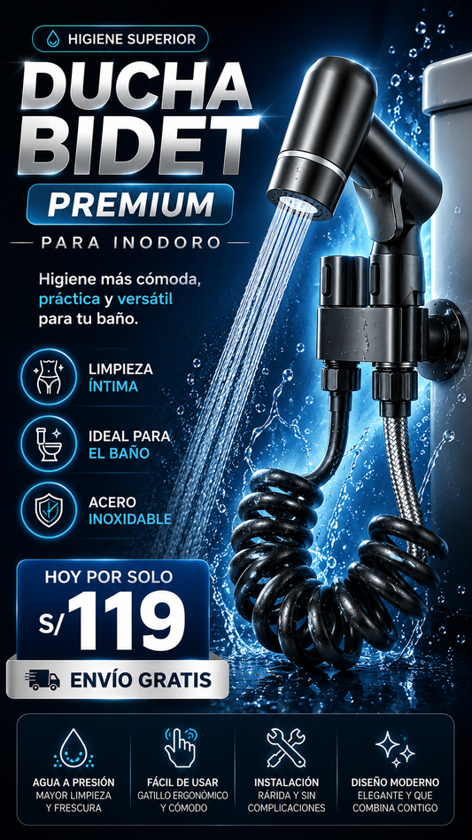 Ducha Bidet Para Inodoro Acero Inoxidable Regador Limpieza