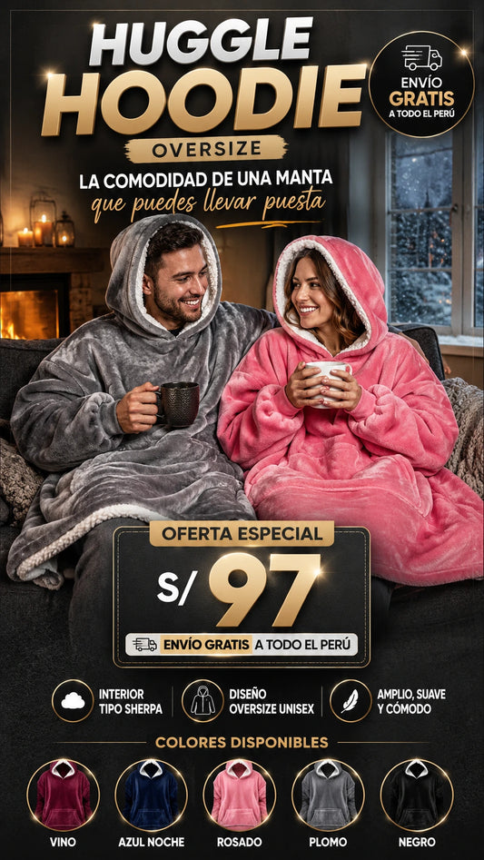 Polerón Felpa Premium Oversize Unisex Polera Grande Invierno