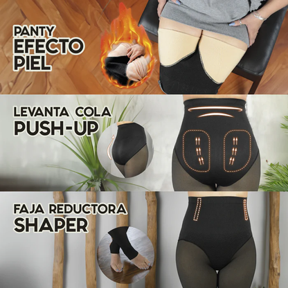 Panty Termica Efecto Piel PUSH UP