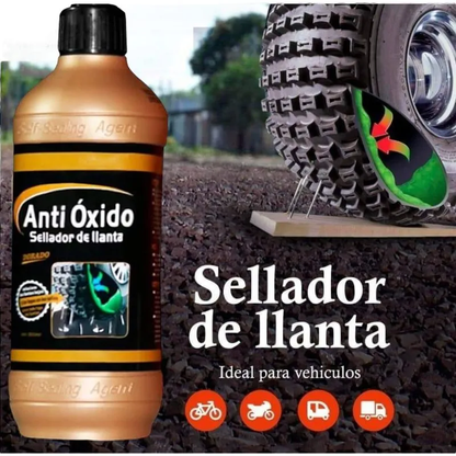 Sellador de llantas Liquido Antipinchazo anti oxido 500 ml