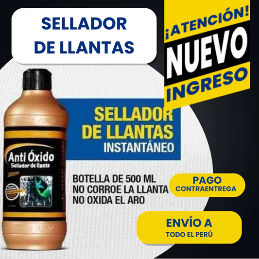 Sellador de llantas Liquido Antipinchazo anti oxido 500 ml