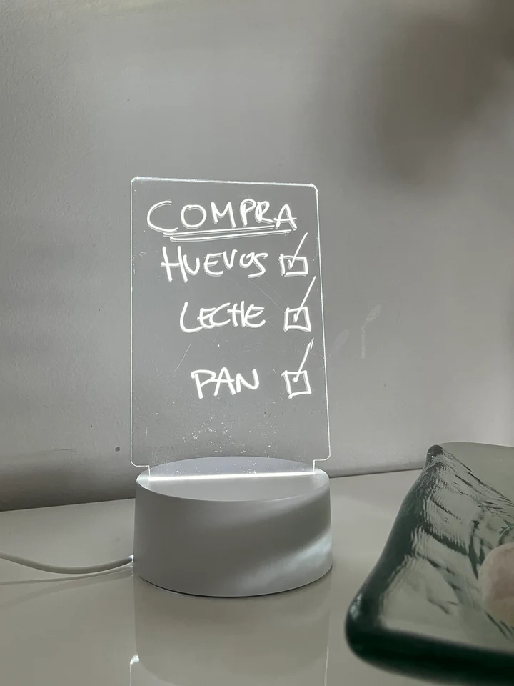 Tablero de Notas con Luz Led