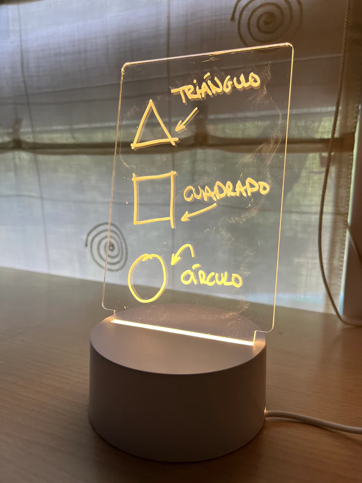 Tablero de Notas con Luz Led