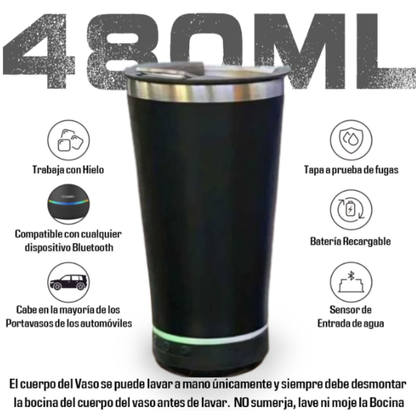 Vaso Termico Con Luz Y Parlante