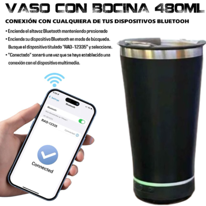 Vaso Termico Con Luz Y Parlante