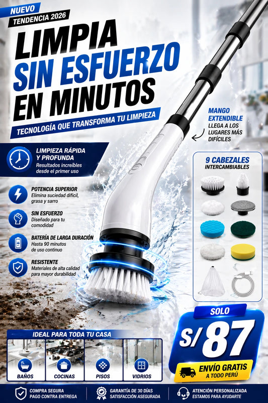 Cepillo de Limpieza Eléctrico Multiusos