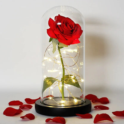 Cúpula de Cristal con Rosa Eterna