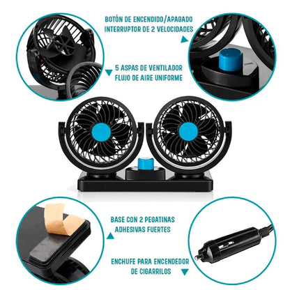 Ventilador de Auto 2 en 1