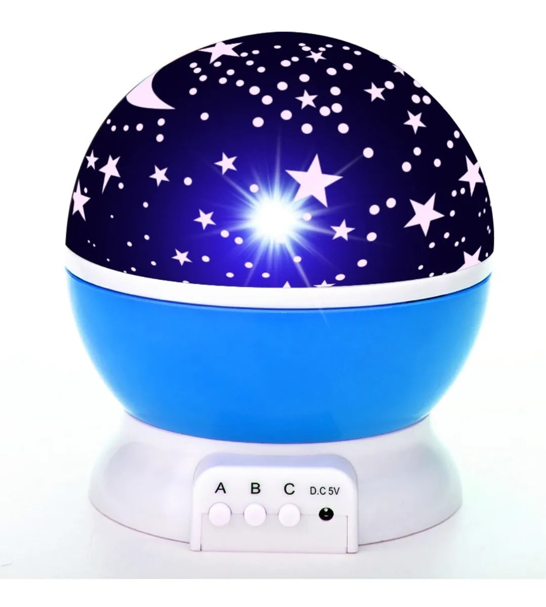 Lampara Proyector De Estrellas Giratoria - Celeste