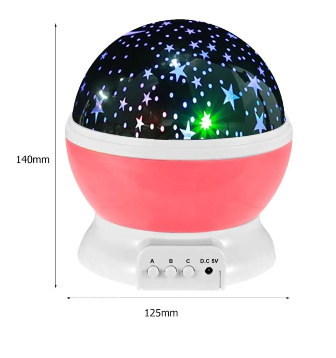 Lampara Proyector De Estrellas Giratoria - Rosado