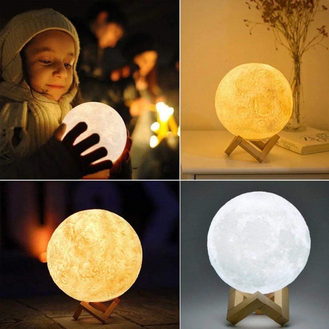 Lampara luna con humificador de aroma