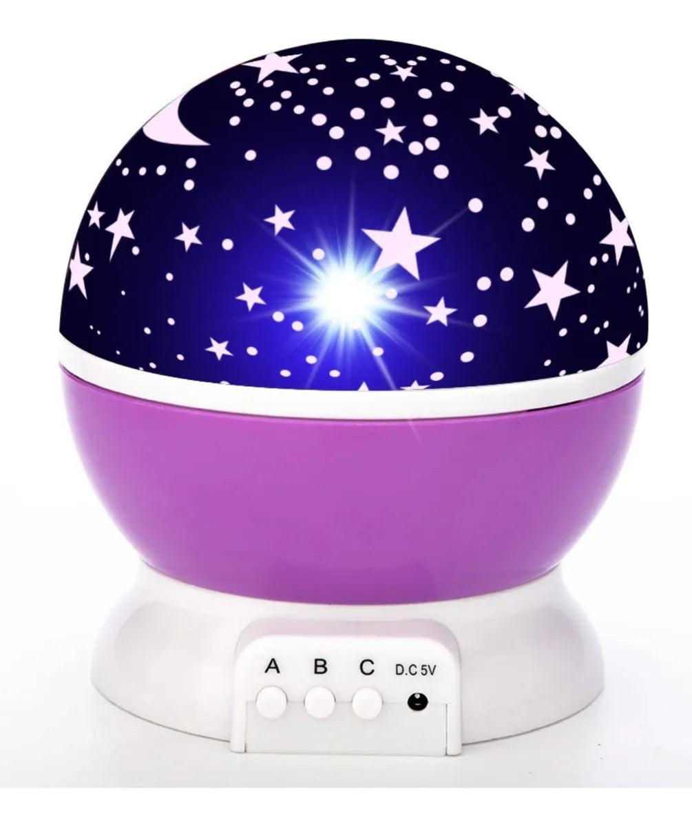 Lampara Proyector De Estrellas Giratoria - Morado