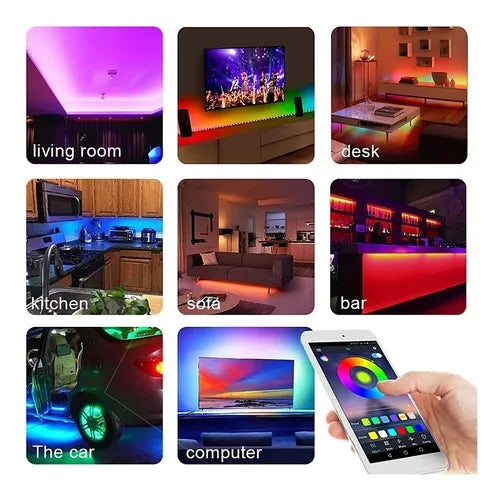 Luces bluetooth rgb 5050 5 metros