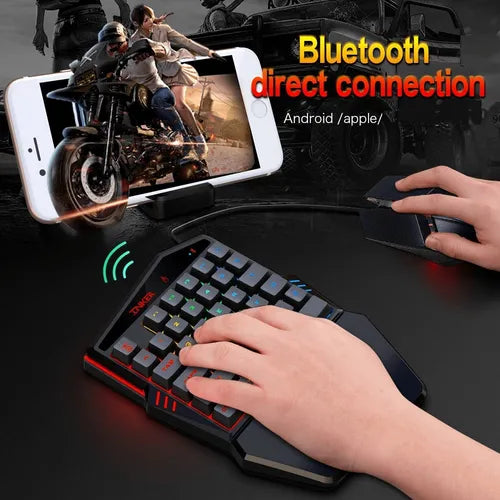 Teclado + mouse gammer para celular