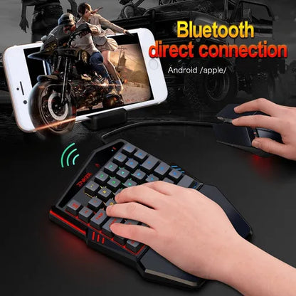 Teclado + mouse gammer para celular