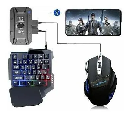 Teclado + mouse gammer para celular