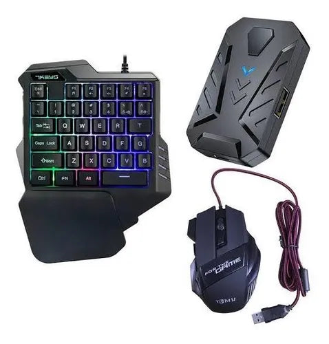 Teclado + mouse gammer para celular