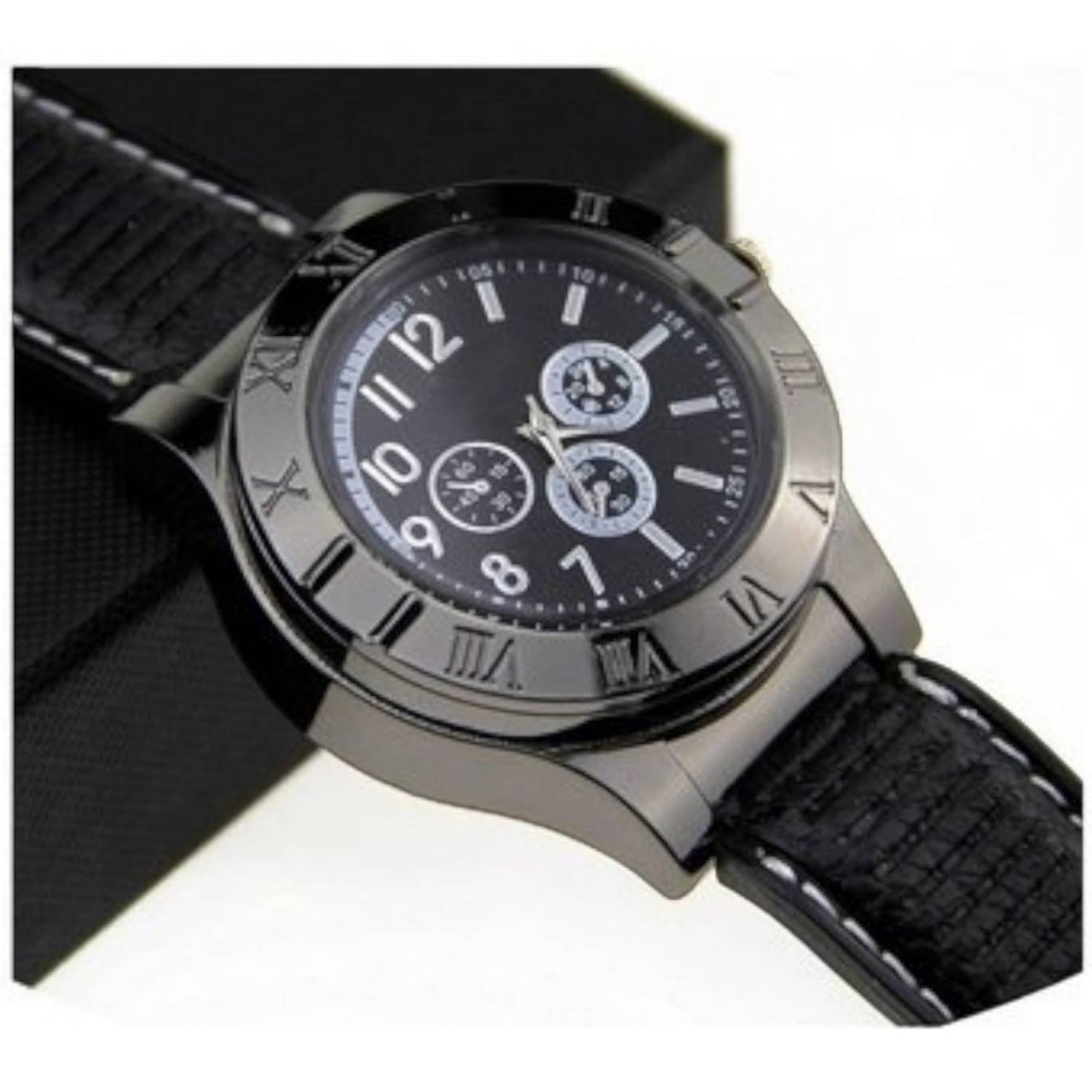 Reloj con encendedor recargable Premium - BrilloCrono Tiempo de Lujo