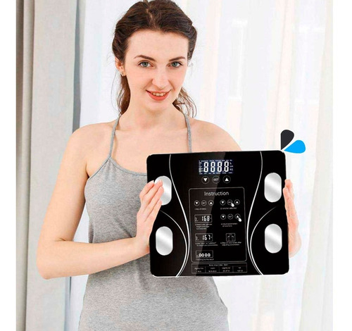 Balanza Digital Smart Scale Bluetooth 180 KG Max Negro