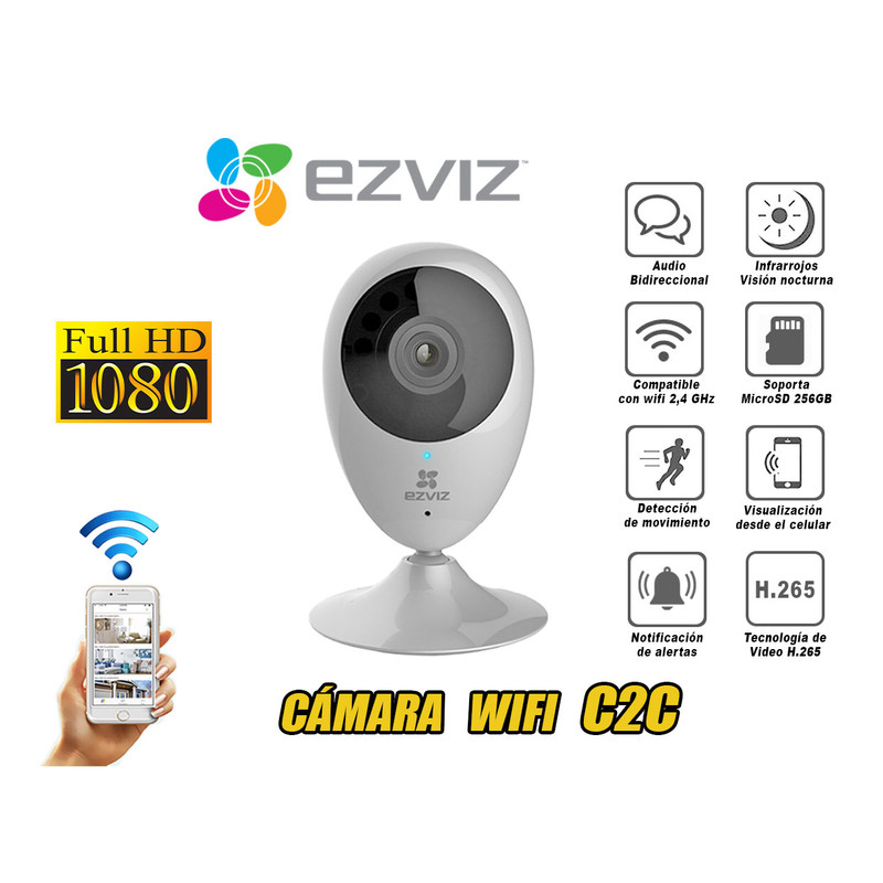 Cámara Inalámbrica Wifi C2C Full HD Inteligente - Ezviz