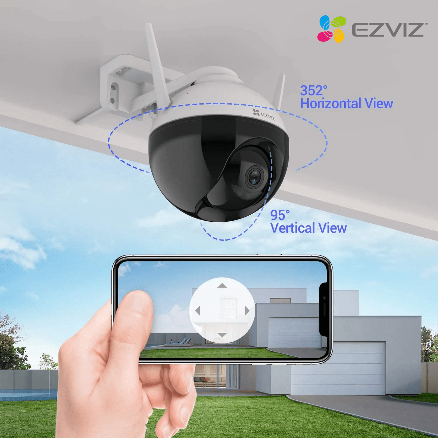 Cámara de seguridad 360 Grados Wifi C8C LITE 1080P Full HD Exterior Ezviz