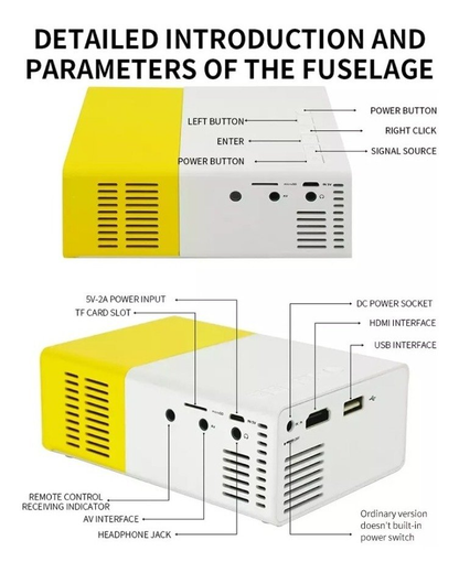 Mini Proyector Led Portátil Para Cine En Casa