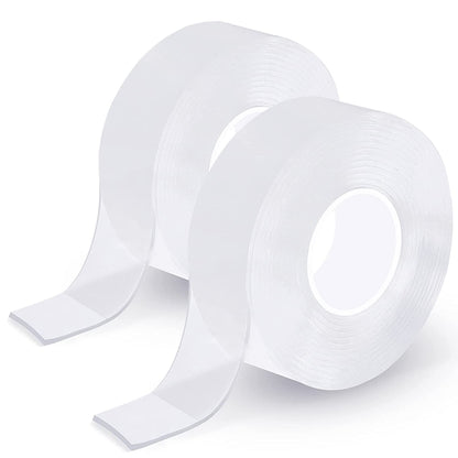 Paquete 2 rollos de cinta magica de doble cara imperbeable