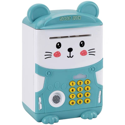Alcancía Caja Fuerte Electrónica de Gatito Kawaii