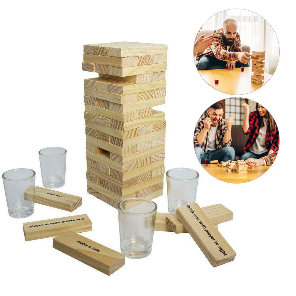 Jenga Juegos de Mesa para adultos (Drunken Tower) - impreso en español