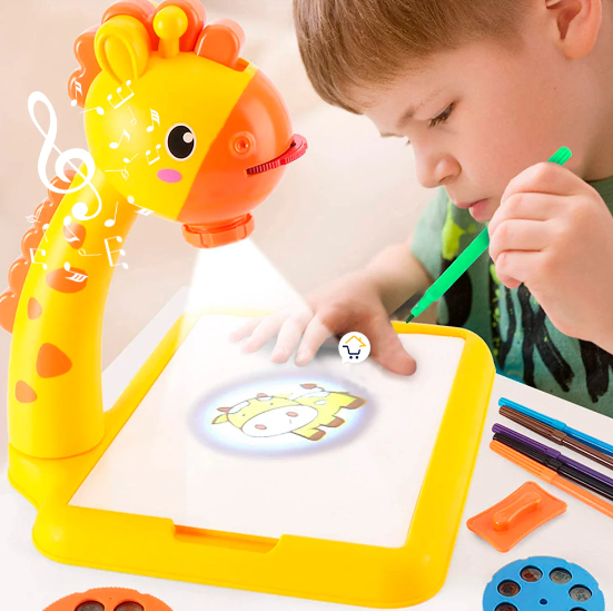 Mesa de dibujo con proyector para niños