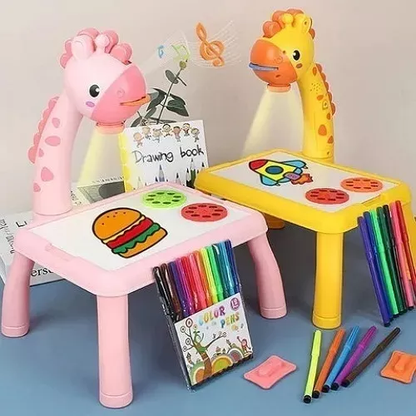 Mesa de dibujo con proyector para niños
