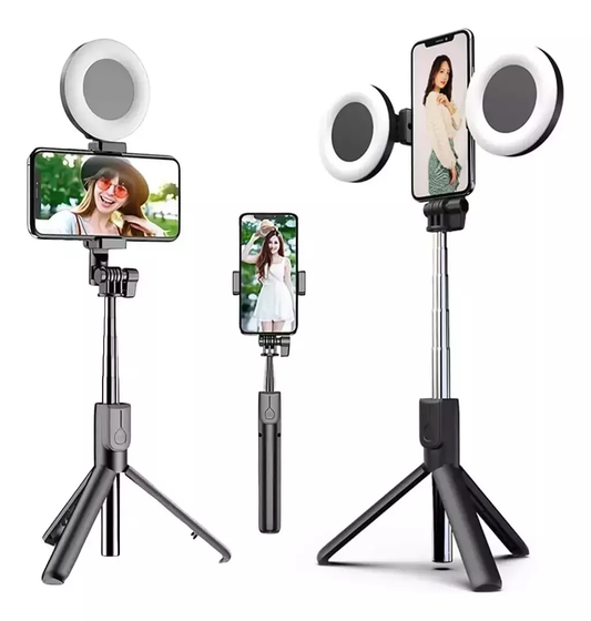 Palito Selfie - Tripode + 70cm Aros de luz led