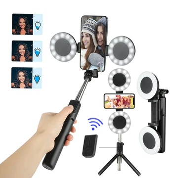 Palito Selfie - Tripode + 70cm Aros de luz led