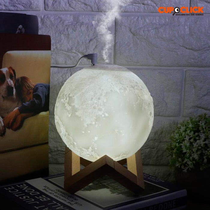 Lampara luna con humificador de aroma
